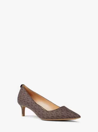 Alina Flex Signature Logo Kitten Heel Ayakkabı