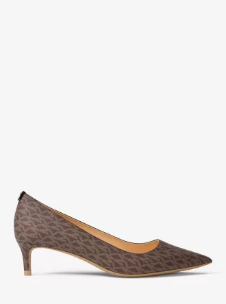 Alina Flex Signature Logo Kitten Heel Ayakkabı