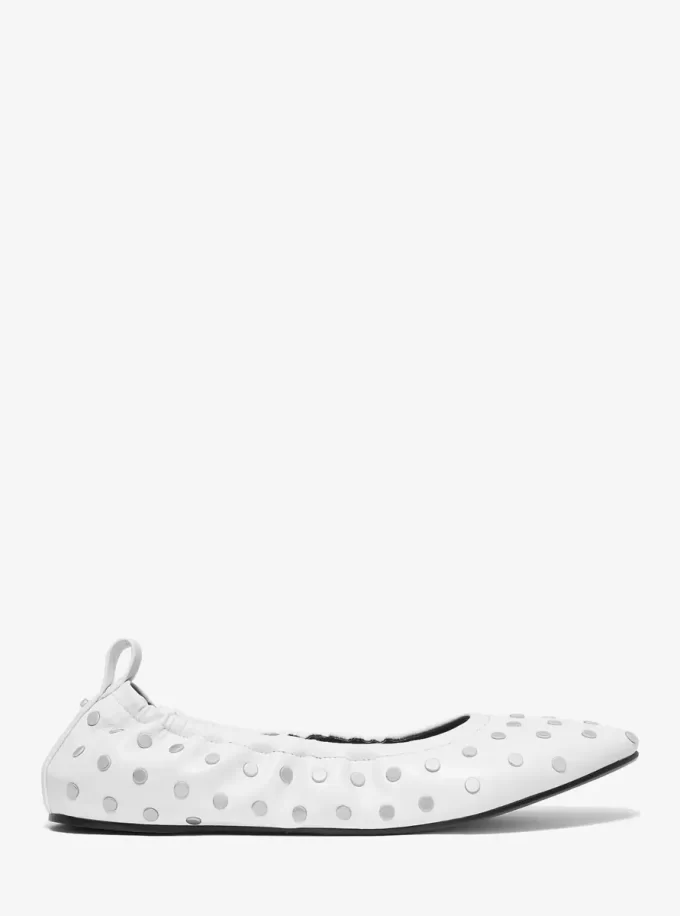 Amy Çivili Deri Bale Ayakkabısı