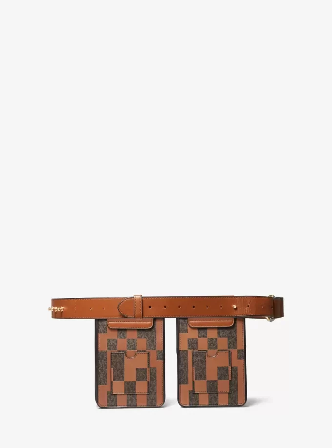 ASHYA X MICHAEL KORS Saga Signature ve Deri Çok Amaçlı Çanta