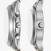Aspyn His and Hers Pavé İki Renkli Saat Seti