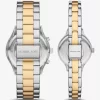 Aspyn His and Hers Pavé İki Renkli Saat Seti