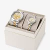 Aspyn His and Hers Pavé İki Renkli Saat Seti
