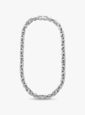 Astor Link Ekstra Büyük Pavé Değerli Metal Kaplamalı Pirinç Kolye