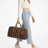 Bedford Travel Ekstra Büyük İmzalı Logolu Çizgili Hafta Sonu Çantası