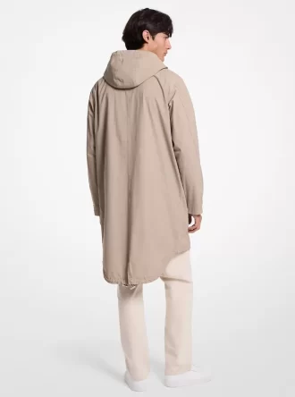 Boyalı Streç Pamuklu Poplin Anorak