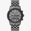Büyük Boy Hutton Gunmetal Saat