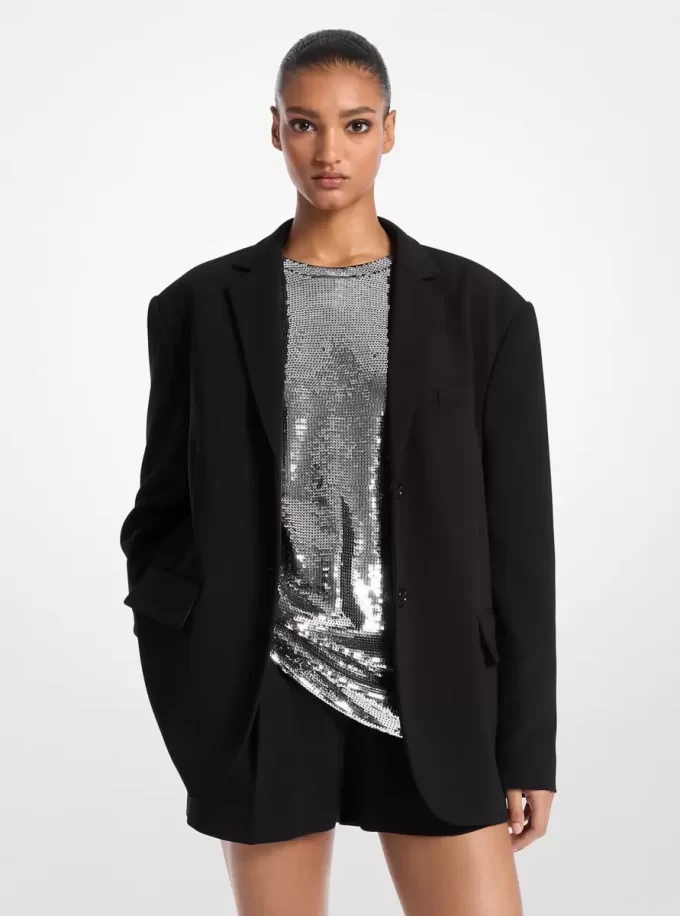 Büyük Boy Krep Blazer
