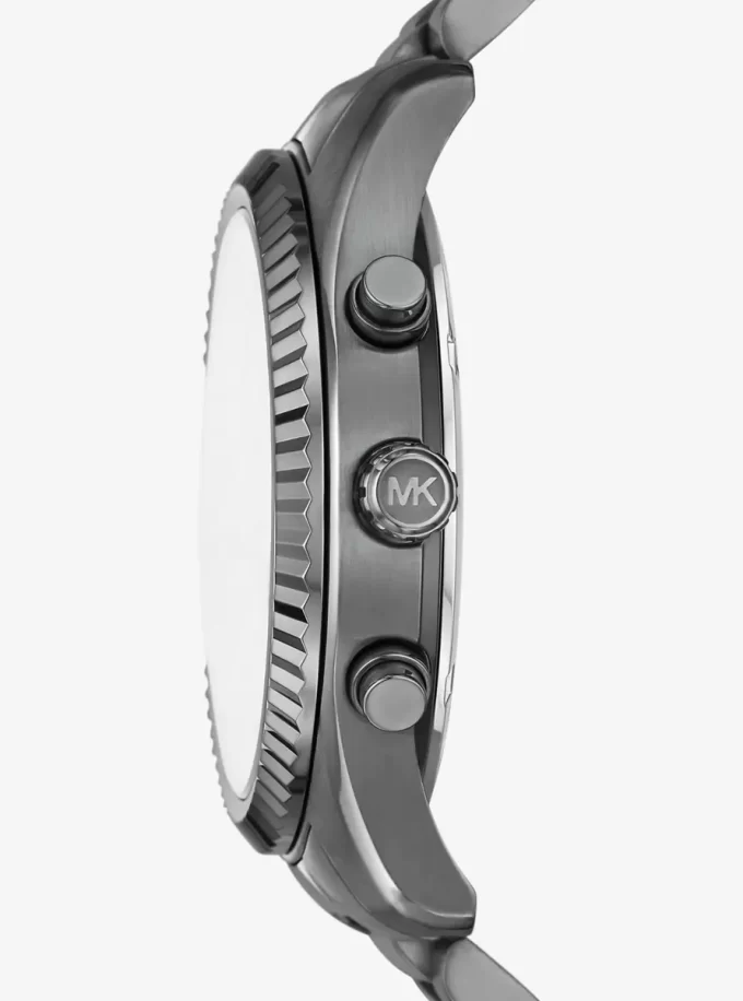 Büyük Boy Lexington Gunmetal Saat ve Bileklik Hediye Seti Büyük Boy Lexington Gunmetal Saat ve Bileklik Hediye Seti