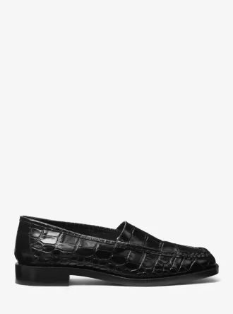 Carolyn Timsah Kabartmalı Deri Loafer