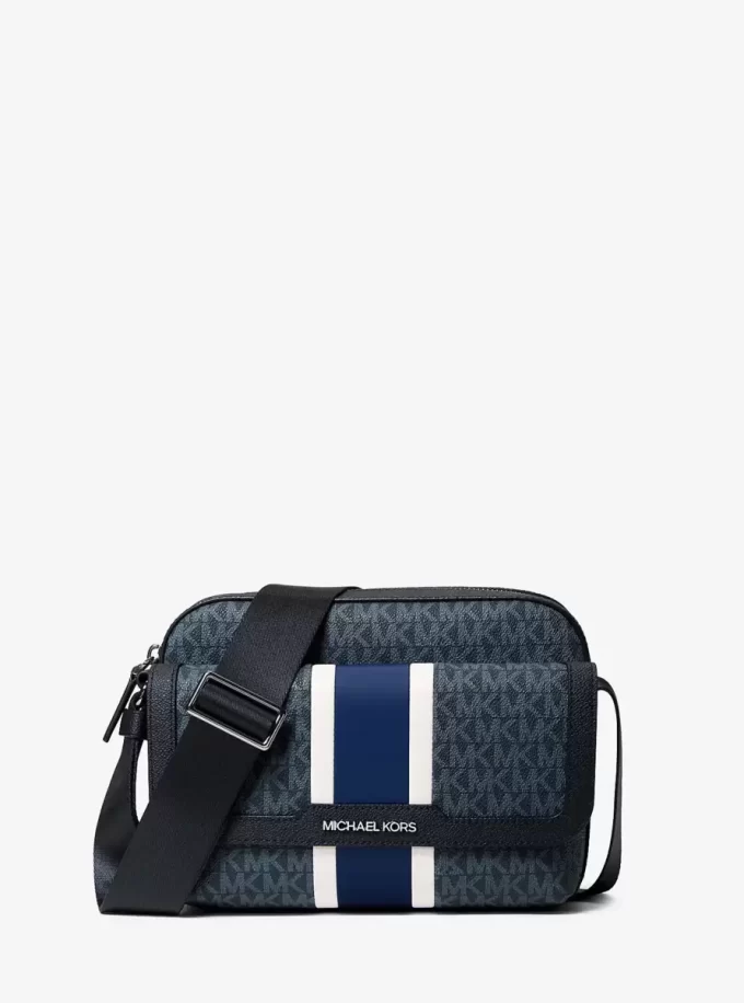 Cooper Medium Signature Logo Stripe Kamera Çapraz Çanta Cooper Medium Signature Logo Stripe Kamera Çapraz Çanta