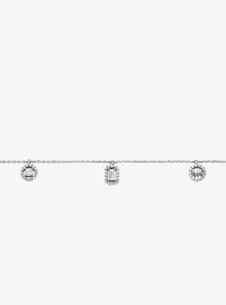 Değerli Metal Kaplamalı Gümüş Pavé Karışık Charms Kolye