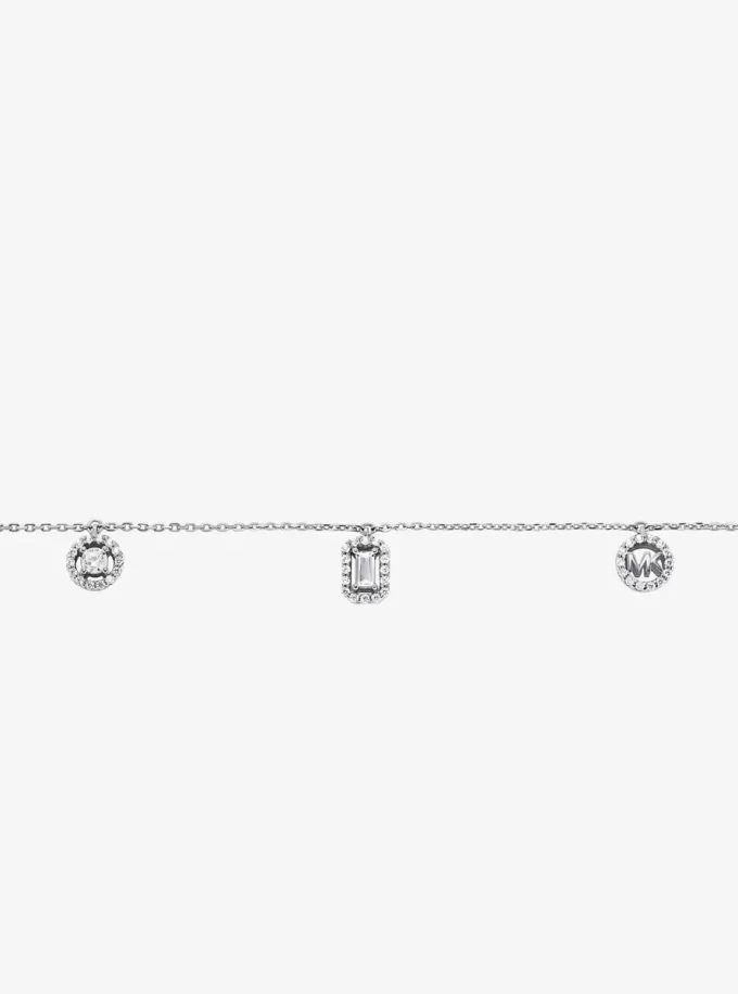 Değerli Metal Kaplamalı Gümüş Pavé Karışık Charms Kolye Değerli Metal Kaplamalı Gümüş Pavé Karışık Charms Kolye
