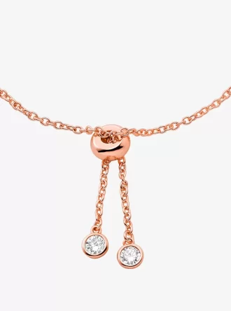 Değerli Metal Kaplamalı Sterling Gümüş Çerçeveli Sürgülü Bilezik