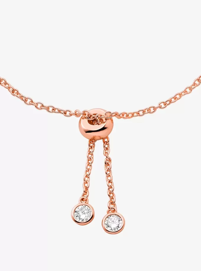 Değerli Metal Kaplamalı Sterling Gümüş Çerçeveli Sürgülü Bilezik