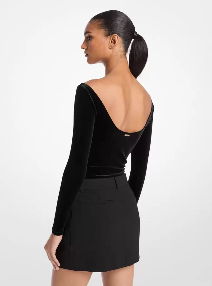 Esnek Kadife Bodysuit
