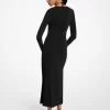 Esnek Mat Jersey Midi Elbise