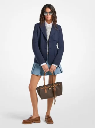 Esnek Yün Karışımlı Twill Blazer