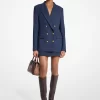 Esnek Yün Karışımlı Twill Blazer
