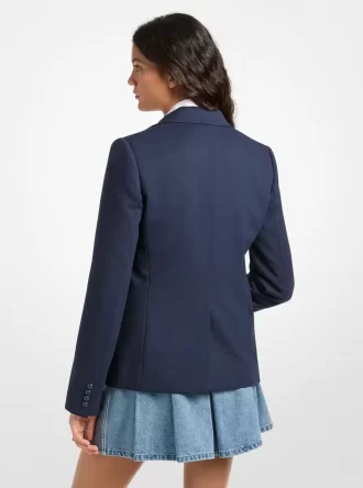 Esnek Yün Karışımlı Twill Blazer