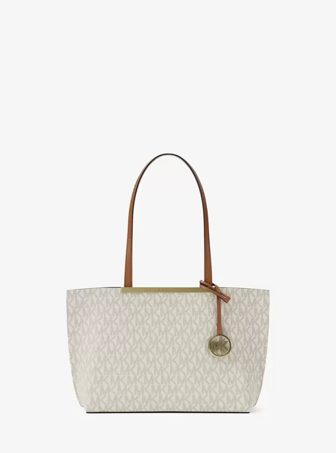 Evelyn Small İmzalı Logolu Tote Çanta Evelyn Small İmzalı Logolu Tote Çanta