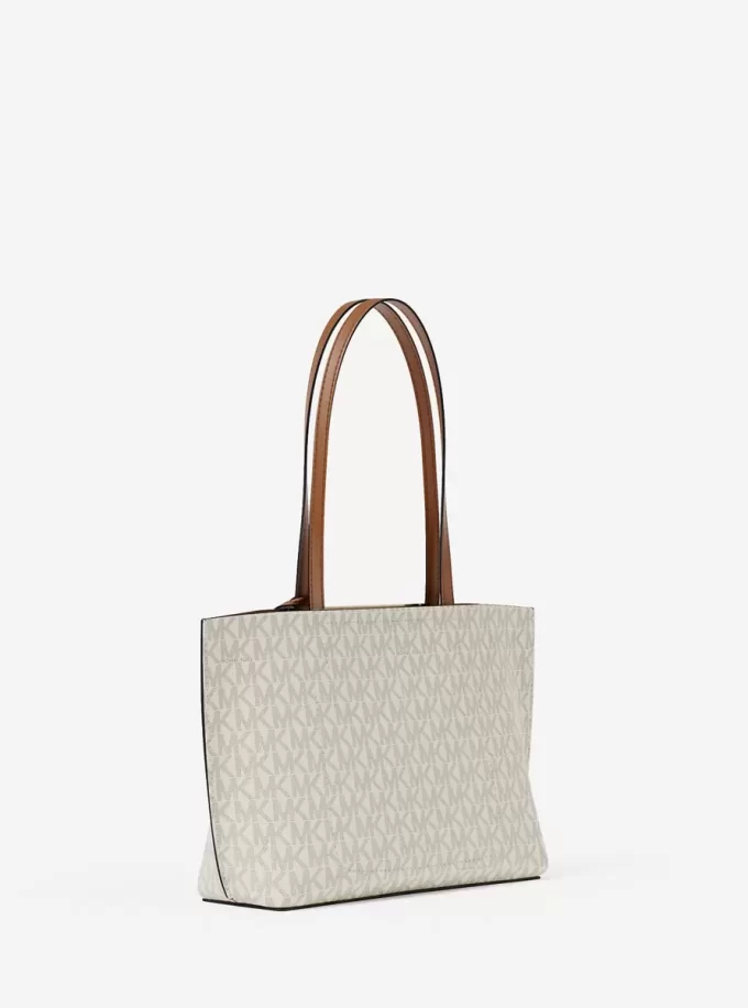 Evelyn Small İmzalı Logolu Tote Çanta Evelyn Small İmzalı Logolu Tote Çanta
