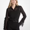Fırfırlı Georgette Bluz Fırfırlı Georgette Bluz