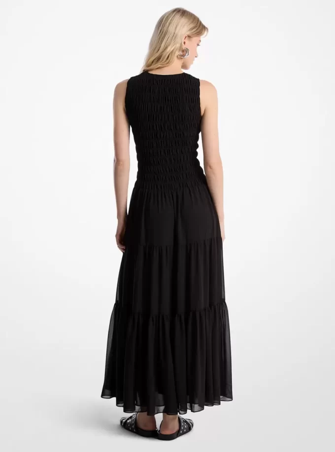 Fırfırlı Georgette Tank Elbise
