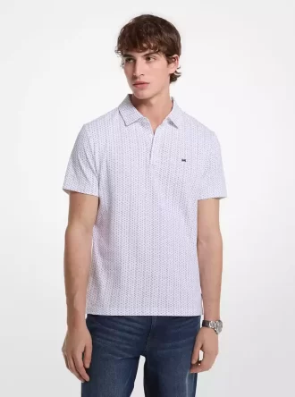 Geo Ditsy Pamuklu Polo Tişört