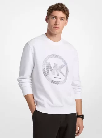 Grafik Logolu Pamuk Karışımlı Yuvarlak Yaka Sweatshirt