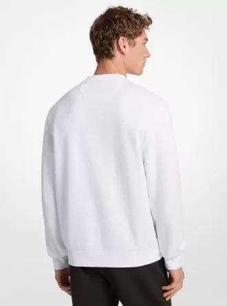 Grafik Logolu Pamuk Karışımlı Yuvarlak Yaka Sweatshirt