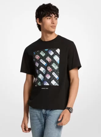 Grafik Logolu Pamuklu Tişört