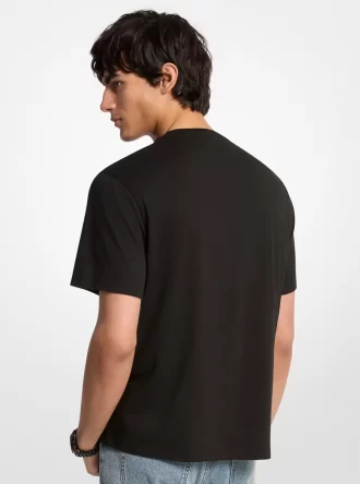 Grafik Logolu Pamuklu Tişört