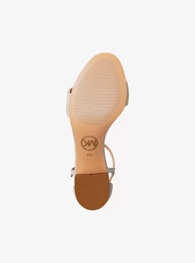 Hannah Signature Logo Blok Topuklu Sandalet