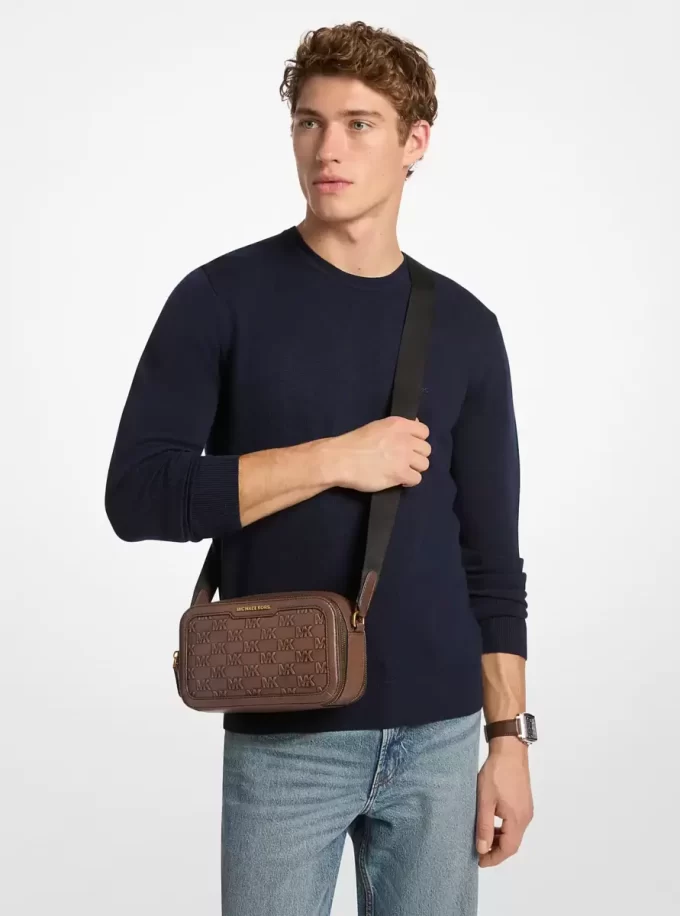 Hudson Logo Kabartmalı Cilalı Deri Çapraz Çanta