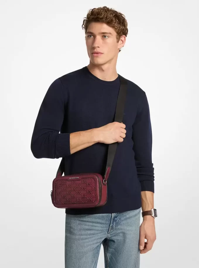 Hudson Logo Kabartmalı Cilalı Deri Çapraz Çanta