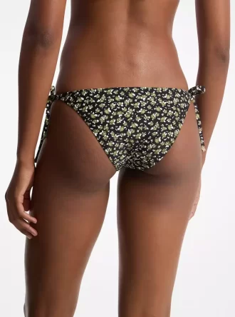Çiçek Desenli Esnek Naylon Bikini Altı