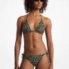 Çiçek Desenli Esnek Naylon Bikini Üstü
