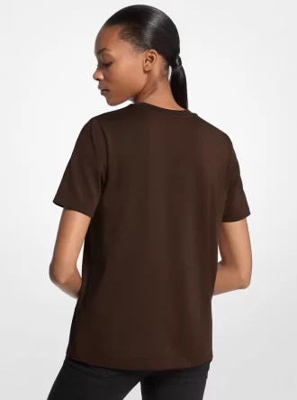 Çivili Logolu Charm Organik Pamuklu Jersey Tişört