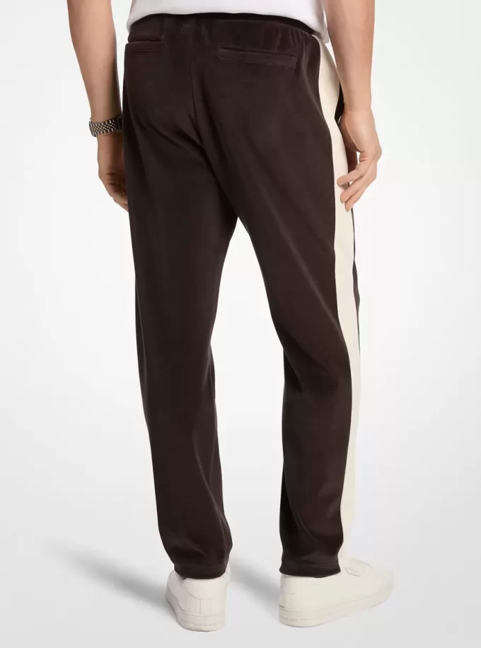 Çizgili Kadife Jogger Pantolon Çizgili Kadife Jogger Pantolon