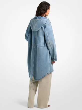 Kapüşonlu Kot Parka