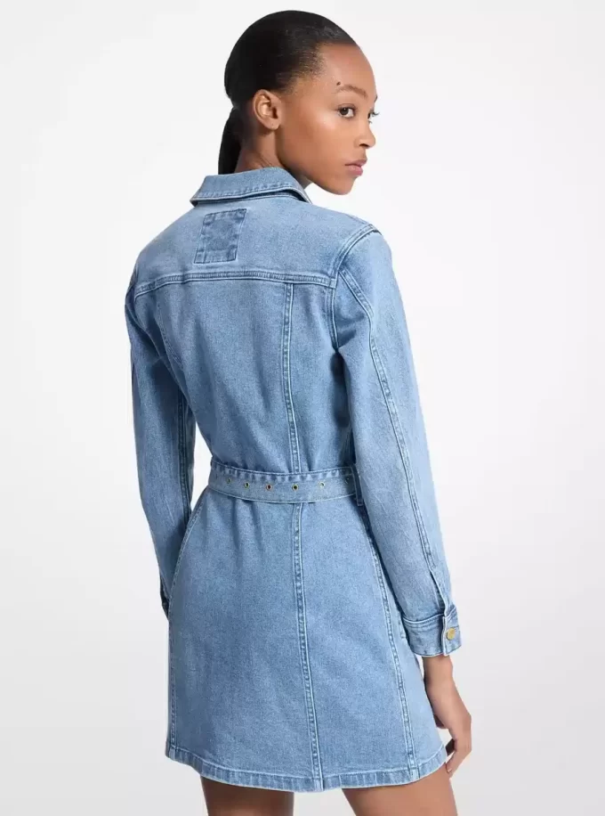 Kot Kemerli Mini Elbise