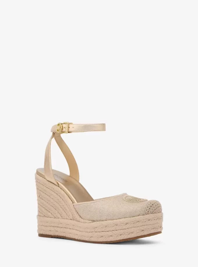 Larissa Metalik Kanvas Espadril Kama