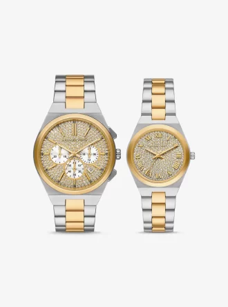 Lennox His and Hers Pavé İki Renkli Saat Seti