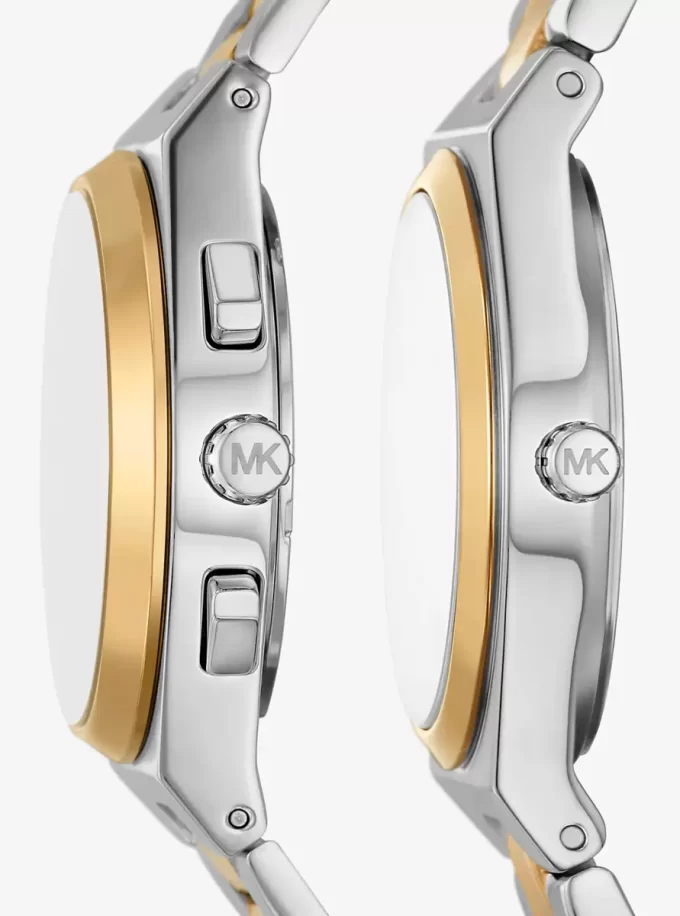 Lennox His and Hers Pavé İki Renkli Saat Seti