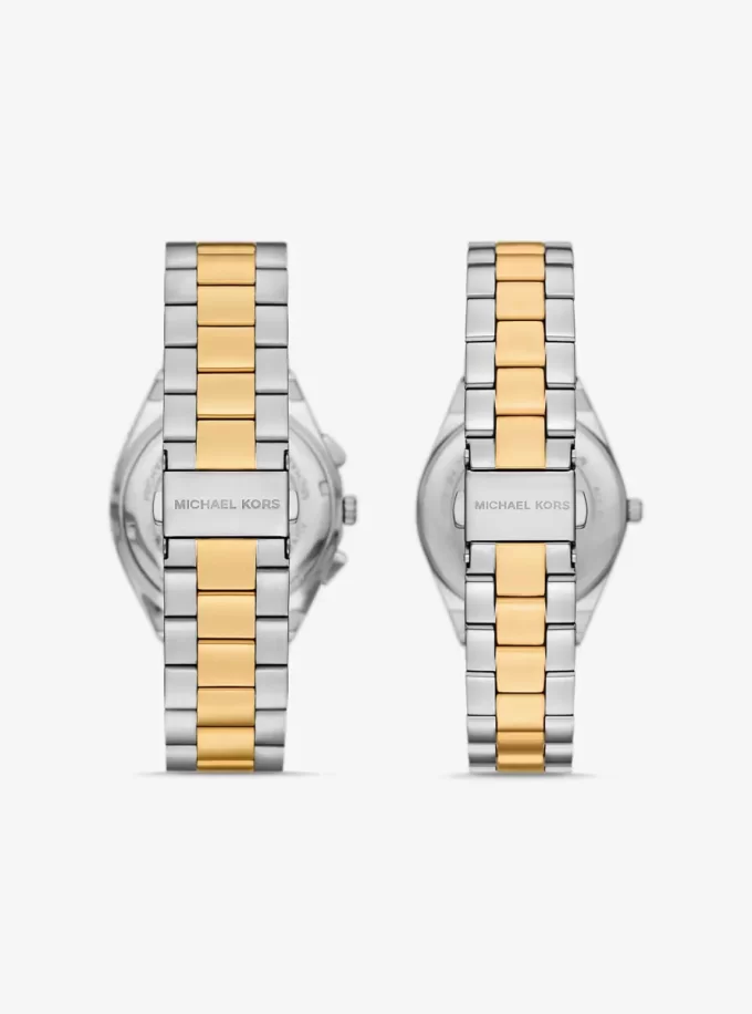 Lennox His and Hers Pavé İki Renkli Saat Seti
