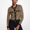 Leopar Desenli Streç Viskon Hırka