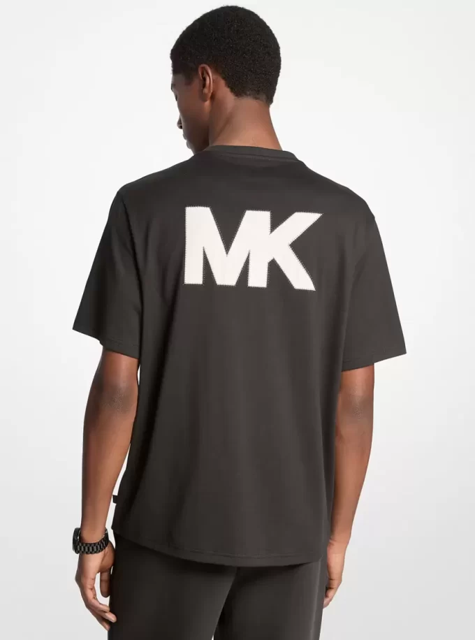 Logo Aplikeli Pamuklu Tişört Logo Aplikeli Pamuklu Tişört