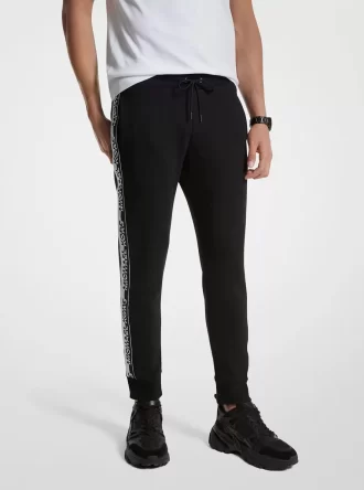 Logo Bantlı Pamuk Karışımlı Jogger Pantolon