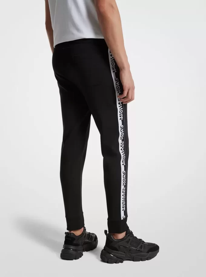Logo Bantlı Pamuk Karışımlı Jogger Pantolon